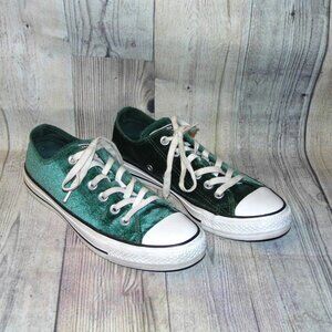CONVERSE Chuck Taylor All Star OX Deep Emerald Velvet Green Sneakers Womens 8